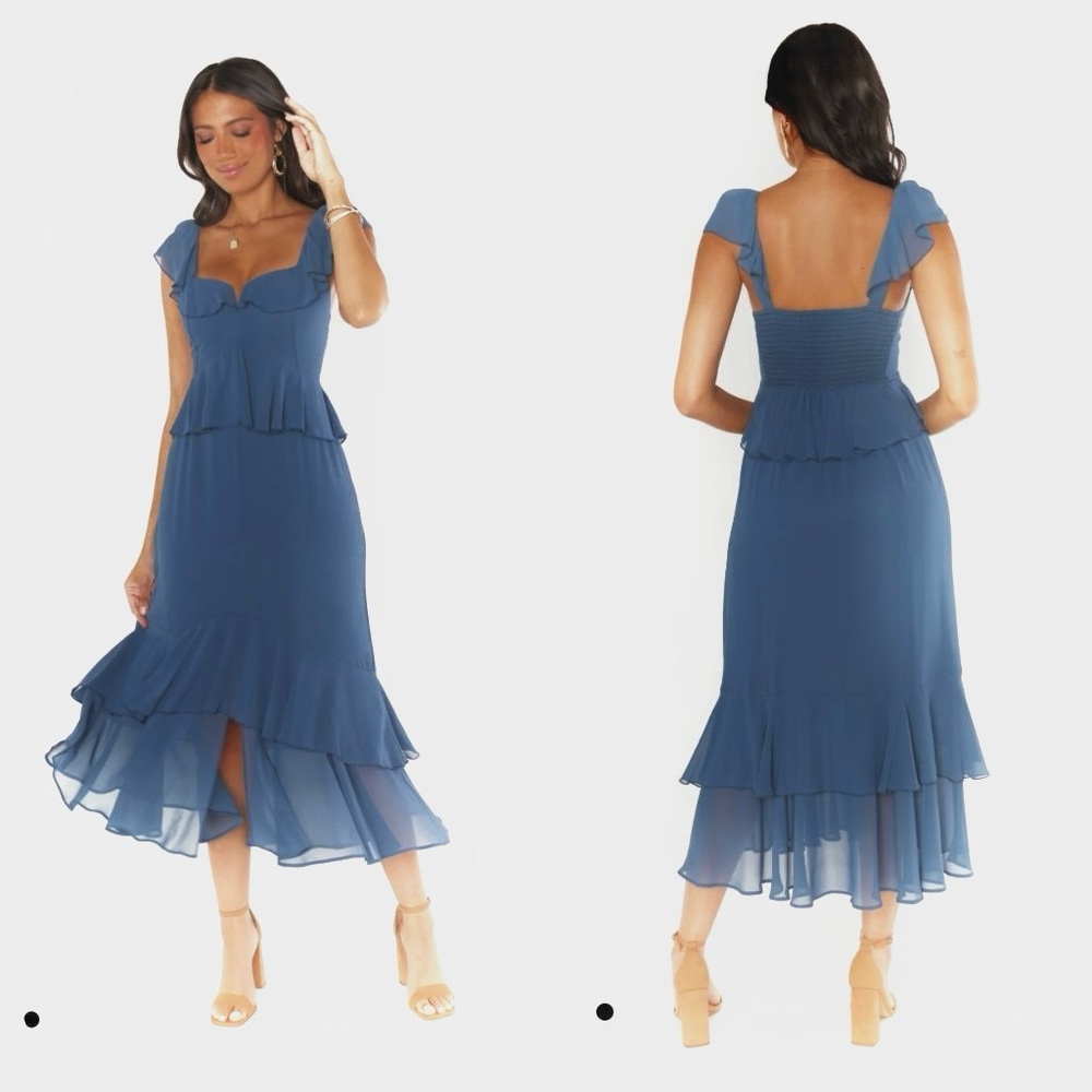 Show Me Your MuMu Blue Maxi Dress - Picture 11 of 12
